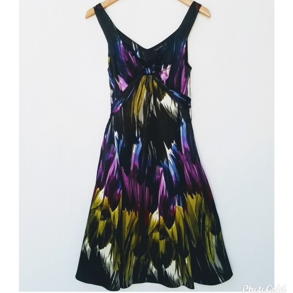 Ted Baker 🖤 Abstract Silk Dress 🖤 Sz 2